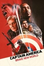 Poster Captain America 4 menampilkan Sam Wilson sebagai Captain America baru, membawa perisai ikonik dalam era baru pahlawan super Marvel.